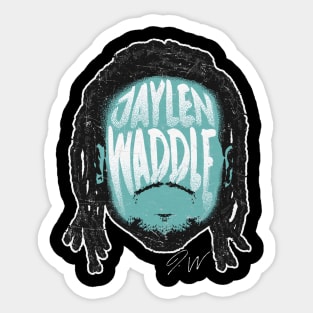 Jaylen Waddle Miami Player Silhouette Sticker